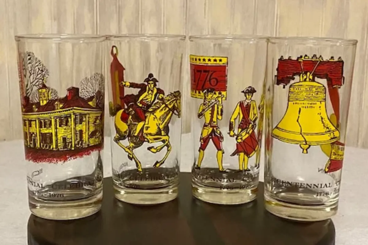 Bicentennial Glassware: Rare glassware items associated with bicentennial celebrations